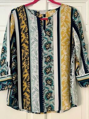 Van Heusen Striped Floral Mix Tunic